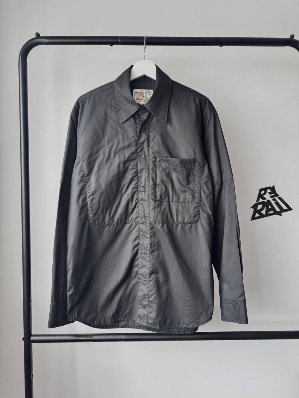 W&LT Walter Van Beirendonck Black Nylon Overshirt Jacket